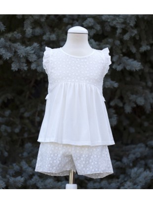 Pijama Niña Blanco Roto...