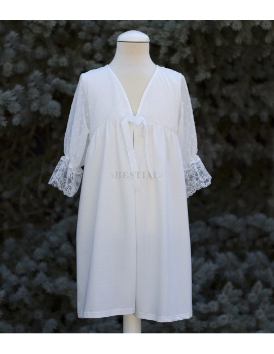 Bata Niña Blanco Roto Ref-10 Mod 5364